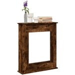 Cadre de chemin�e ch�ne fum� 75x20x87, 5 cm bois d'ing�nierie - vidaxl