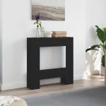 Vidaxl - cadre de chemine chne noir 81x18x82 cm bois d'ingnierie