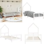 Vidaxl - cadre de lit pour enfants blanc 80x200 cm bois de pin massif - lit enfant - lit bébé - bois ... Vidaxl - cadre de lit pour enfants blanc 80x200 cm bois de pin massif - lit enfant - lit bébé - bois ...