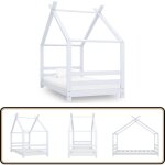 Vidaxl - cadre de lit d'enfant blanc bois de pin massif 80x160 cm - lit b�b� - lit enfant - cadre de ...