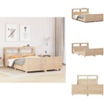 Vidaxl - cadre de lit sans matelas 120x190 cm bois de pin massif - cadre de lit - cadres de lit - meuble ...