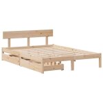 Vidaxl - cadre de lit sans matelas 140x190 cm bois de pin massif