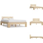 Vidaxl - cadre de lit sans matelas 140x200 cm bois massif de pin - cadre de lit - lit double - lit en ... Vidaxl - cadre de lit sans matelas 140x200 cm bois massif de pin - cadre de lit - lit double - lit en ...