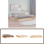 Vidaxl - cadre de lit sans matelas 160x200 cm bois massif - cadre de lit - lit double - bois massif - ...