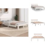 Vidaxl - cadre de lit sans matelas blanc 120x190 cm - cadre de lit - lit en bois - lit double - lit blanc ... Vidaxl - cadre de lit sans matelas blanc 120x190 cm - cadre de lit - lit en bois - lit double - lit blanc ...