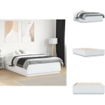 Vidaxl - cadre de lit sans matelas blanc 120x190 cm - cadre de lit - lit double - lit blanc - meuble ... Vidaxl - cadre de lit sans matelas blanc 120x190 cm - cadre de lit - lit double - lit blanc - meuble ...
