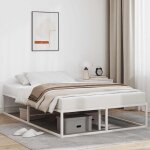 Cadre de lit sans matelas blanc 120x200 cm m�tal vidaxl