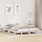 Vidaxl - cadre de lit sans matelas blanc 140x190 cm bois de pin massif