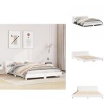 Vidaxl - cadre de lit sans matelas blanc 140x200 cm bois de pin massif - cadre de lit - lit double - ... Vidaxl - cadre de lit sans matelas blanc 140x200 cm bois de pin massif - cadre de lit - lit double - ...