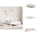 Vidaxl - cadre de lit sans matelas blanc 160x200 cm bois de pin massif - cadre de lit - cadres de lit ... Vidaxl - cadre de lit sans matelas blanc 160x200 cm bois de pin massif - cadre de lit - cadres de lit ...