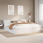Vidaxl - cadre de lit sans matelas blanc 200x200 cm bois massif de pin