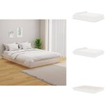 Vidaxl - cadre de lit sans matelas blanc bois massif 140x190 cm - cadre de lit - lit en bois - lit double ... Vidaxl - cadre de lit sans matelas blanc bois massif 140x190 cm - cadre de lit - lit en bois - lit double ...
