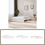 Vidaxl - cadre de lit sans matelas blanc bois massif 160x200 cm - cadre de lit - lit double - bois massif ... Vidaxl - cadre de lit sans matelas blanc bois massif 160x200 cm - cadre de lit - lit double - bois massif ...
