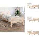 Vidaxl - cadre de lit sans matelas bois massif 100x200 cm - lit simple - cadre de lit - bois massif - ... Vidaxl - cadre de lit sans matelas bois massif 100x200 cm - lit simple - cadre de lit - bois massif - ...