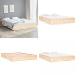 Vidaxl - cadre de lit sans matelas bois massif 120x190 cm - cadre de lit - lit en bois - lit double - ...