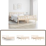 Vidaxl - cadre de lit sans matelas bois massif - cadre de lit - lit bois - lit simple - lit 120x190 - ...