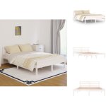 Vidaxl - cadre de lit sans matelas bois de pin massif 140x200 cm blanc - cadre de lit - lit double - ...