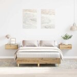 Cadre de lit sans matelas ch�ne artisanal 135x190 cm vidaxl