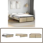 Vidaxl - cadre de lit sans matelas chêne sonoma 120x190 cm - cadre de lit - lit double - lit en bois ... Vidaxl - cadre de lit sans matelas chêne sonoma 120x190 cm - cadre de lit - lit double - lit en bois ...