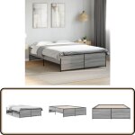 Vidaxl - cadre de lit sans matelas sonoma gris 140x190 cm - cadre de lit - lit double - lit sommier - ... Vidaxl - cadre de lit sans matelas sonoma gris 140x190 cm - cadre de lit - lit double - lit sommier - ...