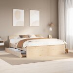 Vidaxl - cadre de lit sans matelas avec t�te de lit 180x200 cm bois pin