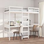 Vidaxl - cadre de lit superposé sans matelas blanc 75x190 cm pin massif Vidaxl - cadre de lit superposé sans matelas blanc 75x190 cm pin massif