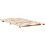Cadre de lit surélevé marron 100 x 220 cm bois massif en pin vidaxl Cadre de lit surélevé marron 100 x 220 cm bois massif en pin vidaxl