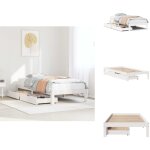 Vidaxl - cadre de lit avec tiroirs sans matelas blanc 90x200 cm - cadre de lit - cadres de lit - sommier ... Vidaxl - cadre de lit avec tiroirs sans matelas blanc 90x200 cm - cadre de lit - cadres de lit - sommier ...