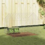 Vidaxl cage pour lapins argent 400 x 78 x 78 cm acier galvanis�