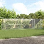 Vidaxl cage � poules argent 800 x 200 x 198. 5 cm acier galvanis�