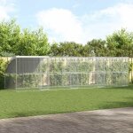 Vidaxl cage � poules argent 800 x 200 x 198. 5 cm acier galvanis�