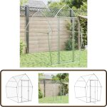 Vidaxl - cage pour poules argenté 200x105x182 cm acier galvanisé - poulailler - abri poulet - coop poule ... Vidaxl - cage pour poules argenté 200x105x182 cm acier galvanisé - poulailler - abri poulet - coop poule ...