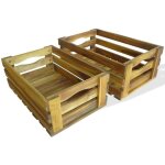 Caisse  pommes 2 pcs bois d'acacia massif
