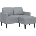 Vidaxl - canapé 2 places avec méridienne en l gris clair 125 cm tissu Vidaxl - canapé 2 places avec méridienne en l gris clair 125 cm tissu