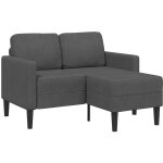 Vidaxl - canapé 2 places avec méridienne en l gris foncé 125 cm lin Vidaxl - canapé 2 places avec méridienne en l gris foncé 125 cm lin