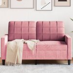 Vidaxl - canap  2 places rose 120 cm velours