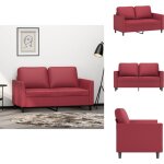 Vidaxl - canapé à 2 places rouge bordeaux 120 cm similicuir - canapé à 2 places - canapés à 2 places ... Vidaxl - canapé à 2 places rouge bordeaux 120 cm similicuir - canapé à 2 places - canapés à 2 places ...