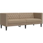 Vidaxl - canap  3 places chesterfield cappuccino similicuir