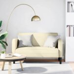Vidaxl - canapé causeuse crème 110 cm similicuir Vidaxl - canapé causeuse crème 110 cm similicuir
