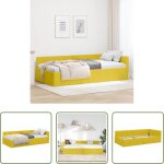 Vidaxl canap� convertible - cadre de lit d'angle jaune 90 cm x 190 cm velours