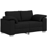 Vidaxl - canap� avec coussin noir 160 x 77 x 82 cm tissu