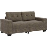 Vidaxl - canap deux places avec coussin gris fonc cuir artificiel