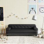 Vidaxl - canapé pour enfants noir 90x53x30 cm similicuir Vidaxl - canapé pour enfants noir 90x53x30 cm similicuir