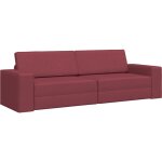 Vidaxl - canapé - lit rouge bordeaux 245 x 78 x 77 cm tissu Vidaxl - canapé - lit rouge bordeaux 245 x 78 x 77 cm tissu