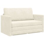 Vidaxl - canap� - lit cr�me 124 x 204 x 61 cm velours