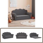Vidaxl - canapé - lit pour enfants 2 places anthracite peluche douce - canapé enfant - canapé lit enfant ... Vidaxl - canapé - lit pour enfants 2 places anthracite peluche douce - canapé enfant - canapé lit enfant ...