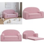 Vidaxl - canap� - lit pour enfants 2 places rose peluche douce - canap� enfant - canap� lit enfant - ...