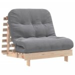 Vidaxl - canap - lit futon avec matelas 80x206x11 cm bois massif de pin