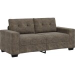 Vidaxl - canap deux places avec coussin gris fonc cuir artificiel