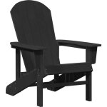 Chaise adirondack noire 74x82x91 cm hdpe vidaxl